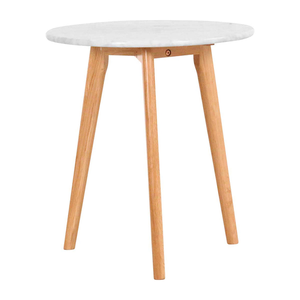 Oia White Marble Side Table