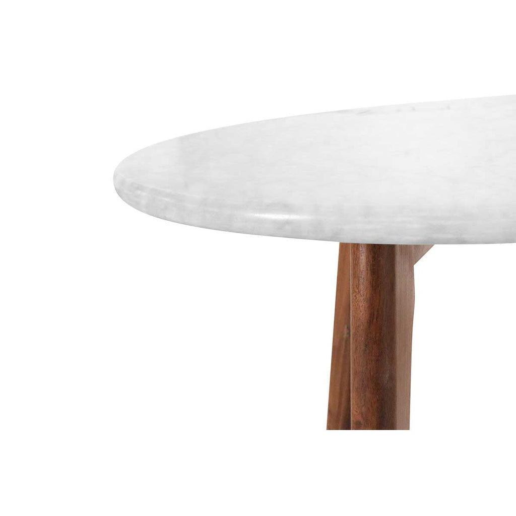 Oia White Marble Side Table