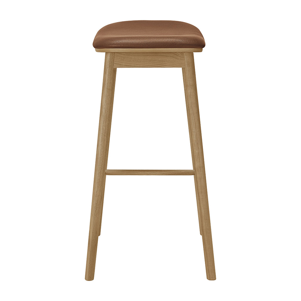 Lando Leather Backless Bar Stool